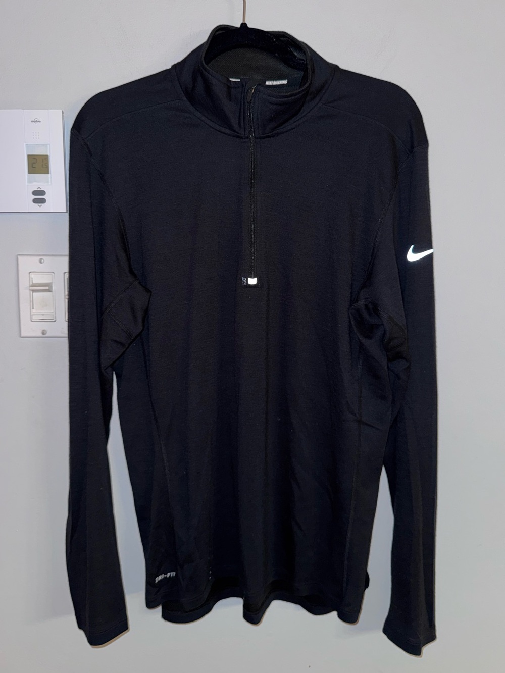 Nike Black Long-Sleeve Half-Zip Running Performance Top